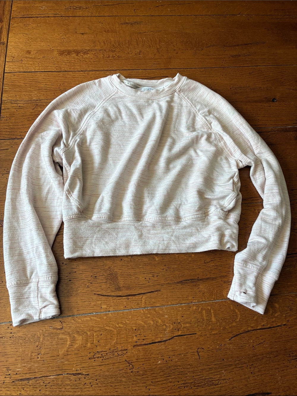 Athleta Pale Blush Cropped Crewneck Sweatshirt kids medium 8-10
